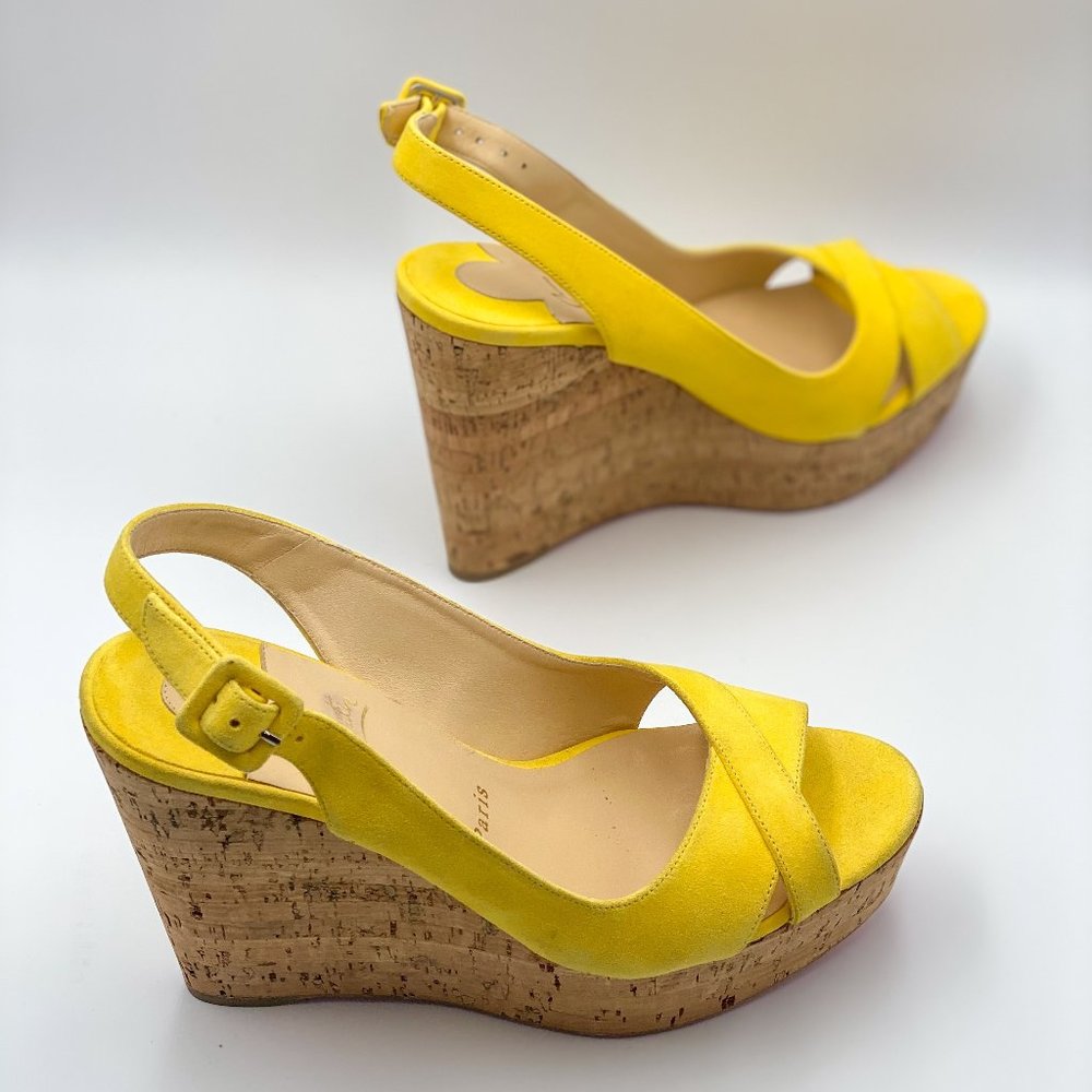 Christian Louboutin Reine De Liege Cork Wedges